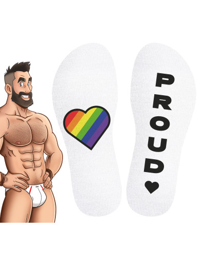 Chaussettes hautes Pride Proud Blanches 