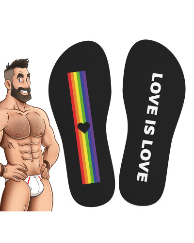 Chaussettes Love is Love Noires 