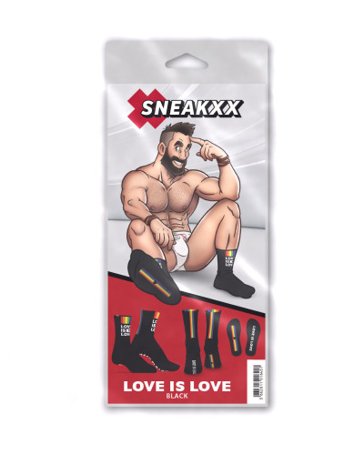Chaussettes Love is Love Noires 