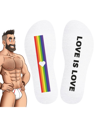 Chaussettes Love is Love Blanches 