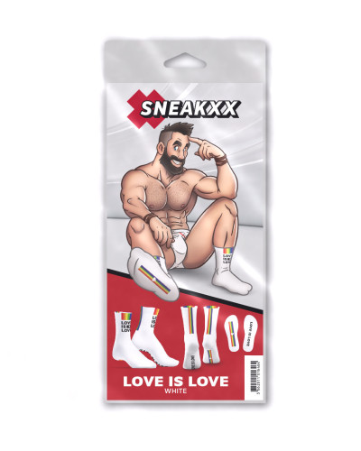 Chaussettes Love is Love Blanches 