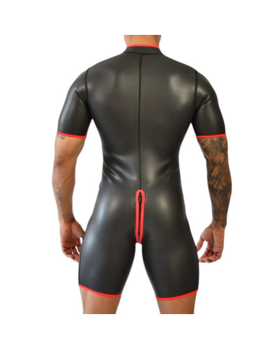 Combi-Short en néoprène Xrub Zip Avant/Arrière Noir-Rouge 
