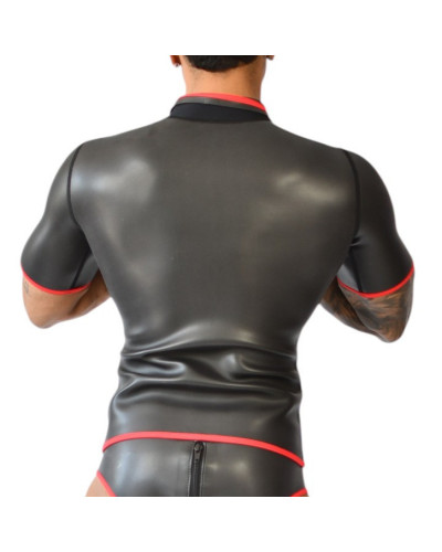 Polo en néoprène Xrub avec Zip Noir-Rouge 