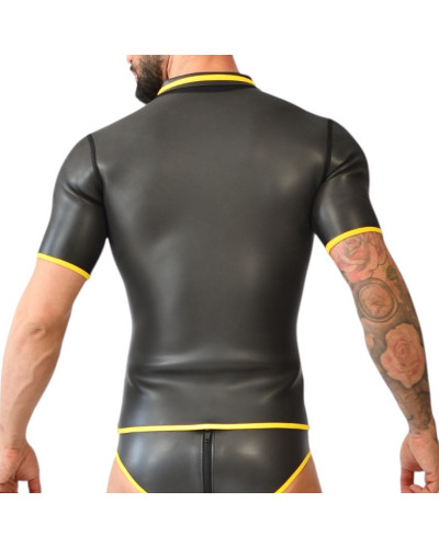 Polo en néoprène Xrub avec Zip Noir-Jaune 