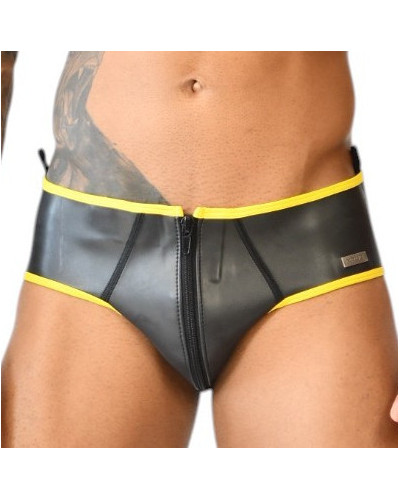 Slip en néoprène Xrub avec Zip Avant/Arrière Noir-Jaune 