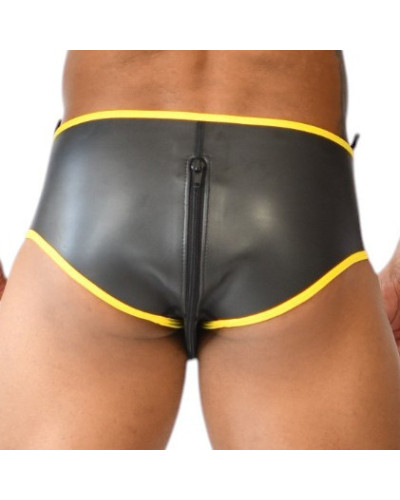 Slip en néoprène Xrub avec Zip Avant/Arrière Noir-Jaune 