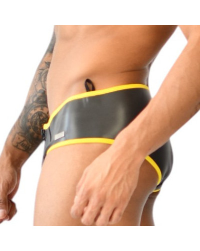 Slip en néoprène Xrub avec Zip Avant/Arrière Noir-Jaune 
