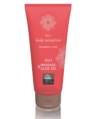 Lubrifiant et Gel pour massage FRAISE 200mL 
