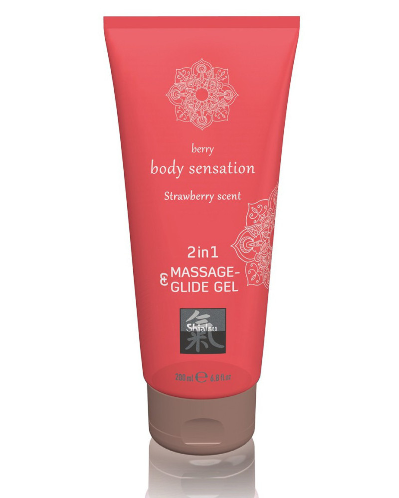 Lubrifiant et Gel pour massage FRAISE 200mL 