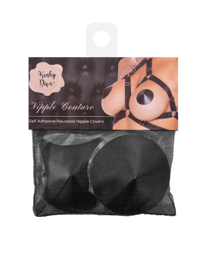 Cache-Tétons Satin Nipple Couture Noir 