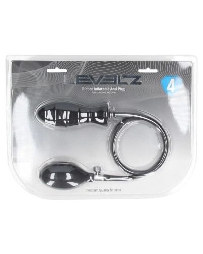 Plug gonflable Ribbed Levelz 9 x 4cm 