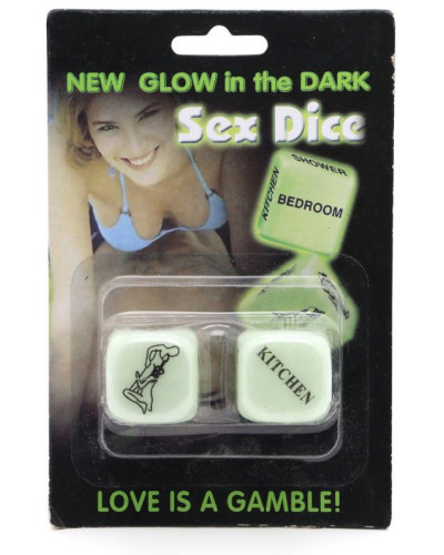 Dés coquins Glow dark 
