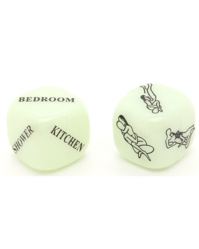 Dés coquins Glow dark 