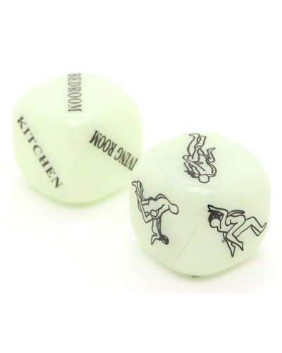 Dés coquins Glow dark 