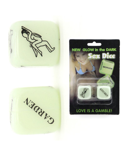 Dés coquins Glow dark 
