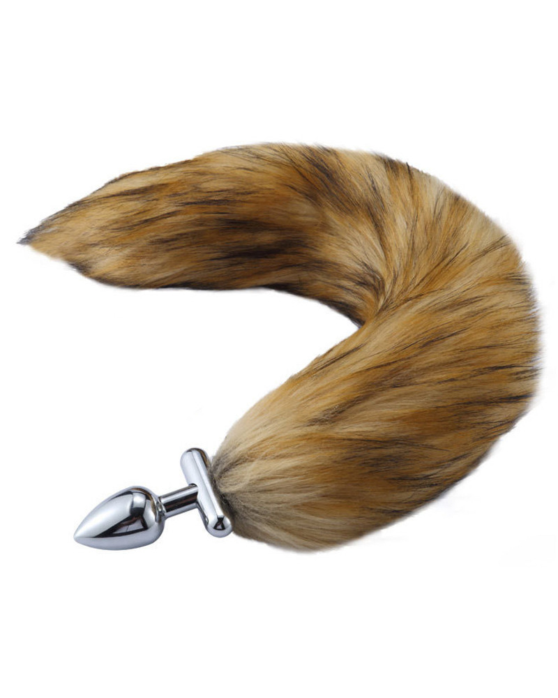Plug queue de renard convertible bijou Foxy roxy 5.5 x 2.7cm queue 39cm beige 