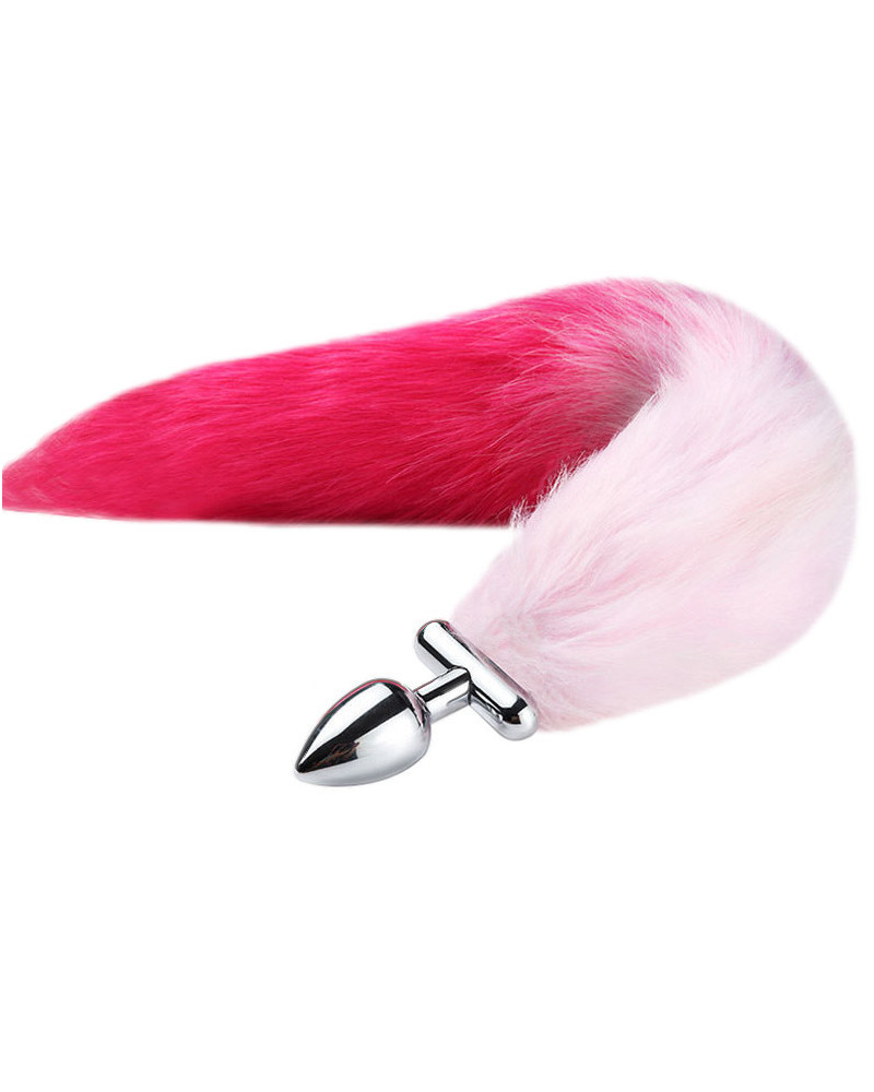 Plug queue de renard convertible bijou Foxy roxy 5.5 x 2.7cm queue 39cm roses 