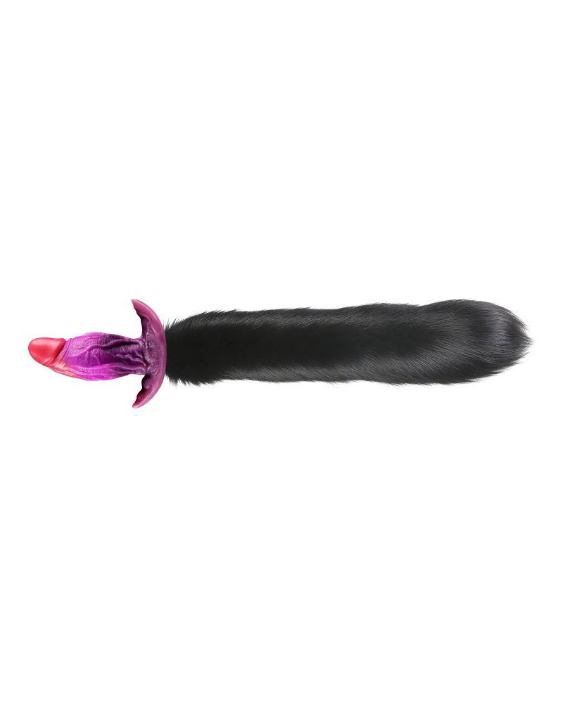 Plug queue de renard Purplelien 10 x 4.2cm queue 41 cm noir 