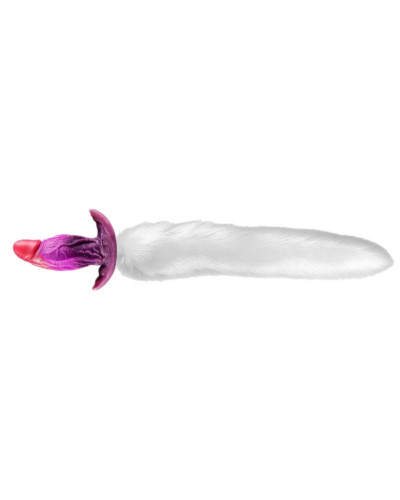Plug queue de renard Purplelien 10 x 4.2cm queue 41 cm blanc 