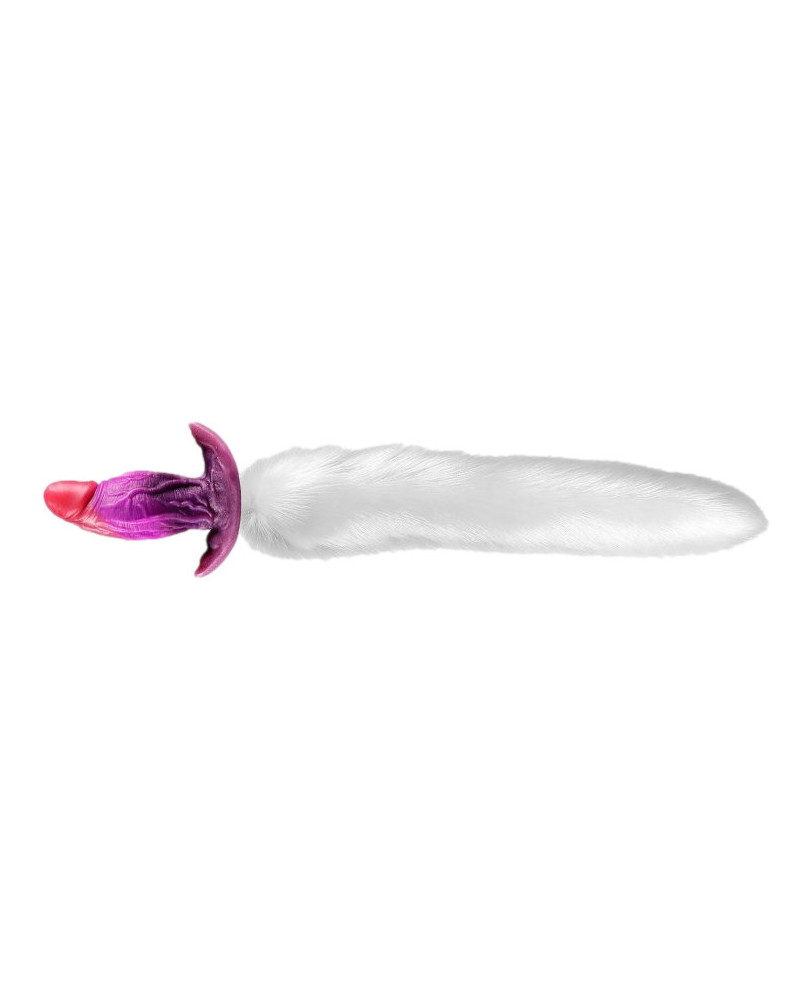 Plug queue de renard Purplelien 10 x 4.2cm queue 41 cm blanc 