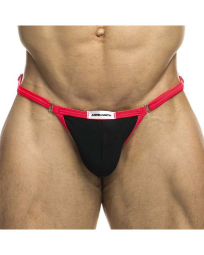 Slip sexy Kini Noir-Rose fluo Taille:TU Taille Unique