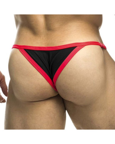 Slip sexy Kini Noir-Rose fluo Taille:TU Taille Unique