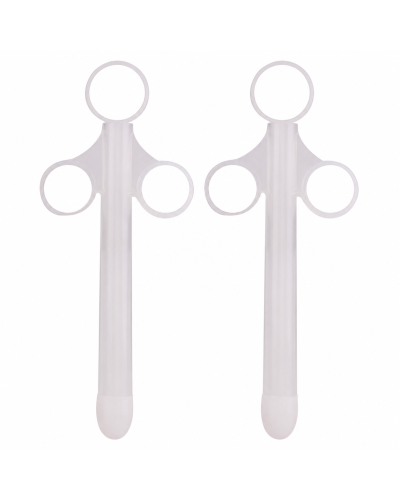 Lot de 2 Pipettes à lubrifiant Shoot perfect 10ml Blanc Insertion 10 x 1.5cm 