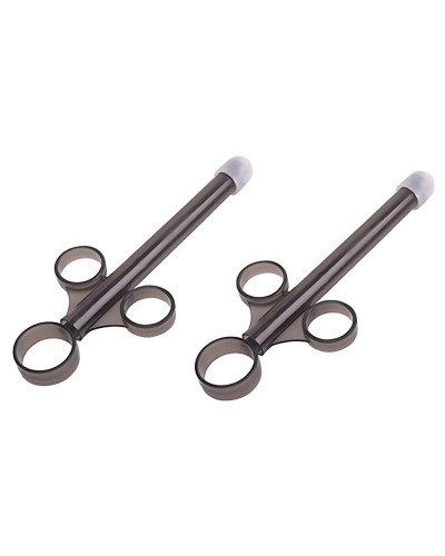 Lot de 2 Pipettes à lubrifiant Shoot perfect 10ml Noir Insertion 10 x 1.5cm 
