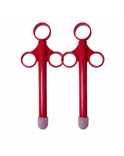 Lot de 2 Pipettes à lubrifiant Shoot perfect 10ml Rouge Insertion 10 x 1.5cm 