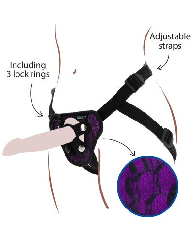 Harnais pour Gode ceinture Strap-On Get Real Violet 