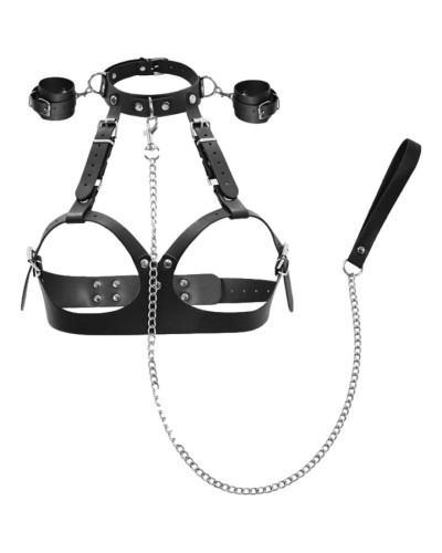 Harnais collier et menottes Beautydom Noir 