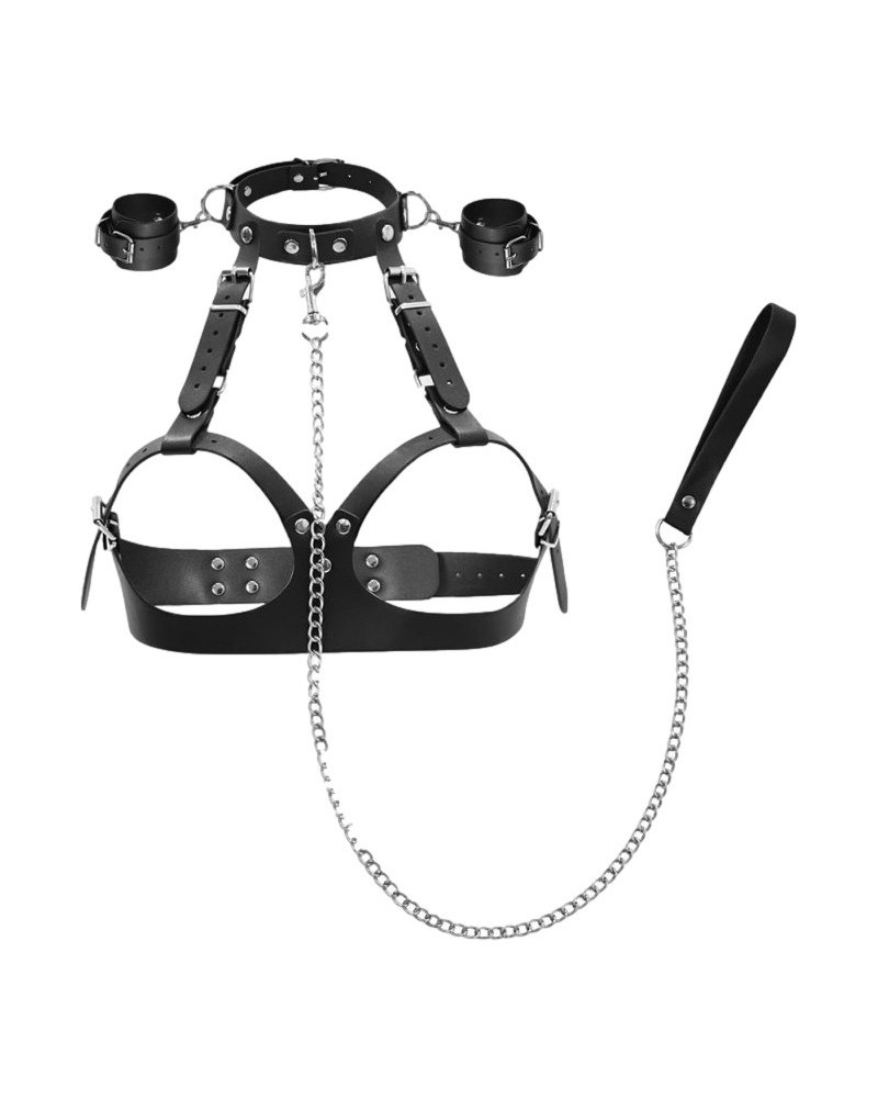 Harnais collier et menottes Beautydom Noir 