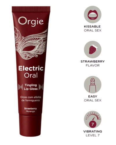 Gloss à lèvres picotant Electric Oral Fraise 10ml 