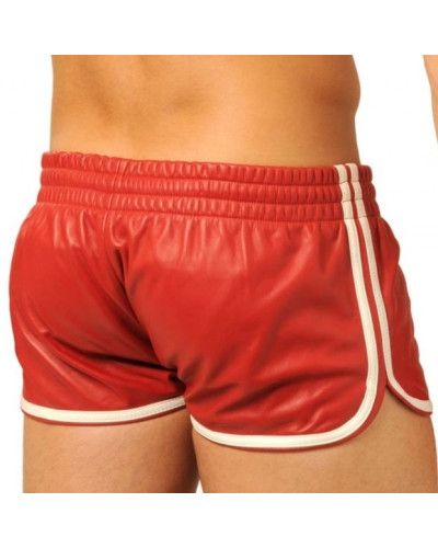 Short en cuir Fist Rouge-Blanc 