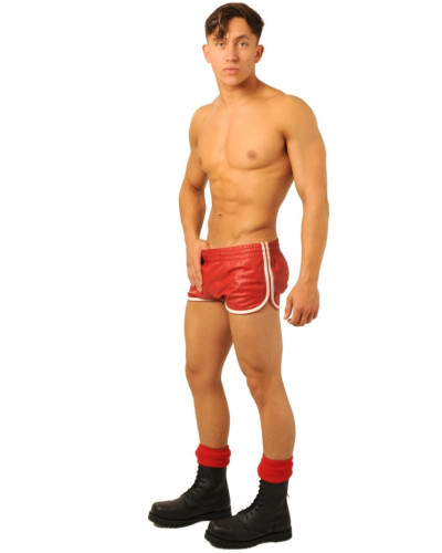Short en cuir Fist Rouge-Blanc 