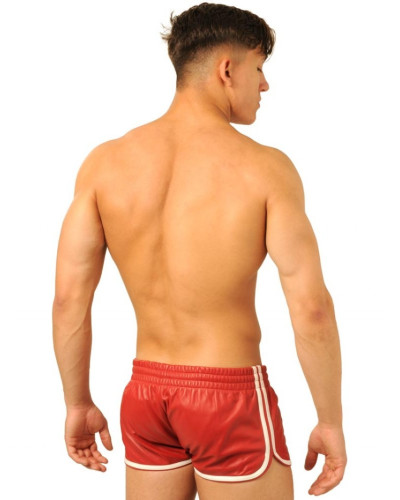 Short en cuir Fist Rouge-Blanc 