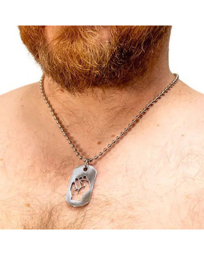 Plaque DogTag Kink Fist 4.5 x 2.5cm 