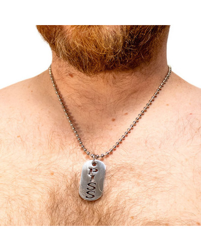 Plaque DogTag Kink Piss 4.5 x 2.5cm 