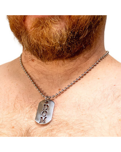 Plaque DogTag Kink Dom 4.5 x 2.5cm 
