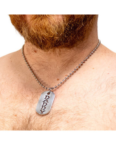 Plaque DogTag Kink Daddy 4.5 x 2.5cm 