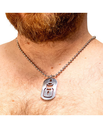 Plaque DogTag Kink Bottle Pop 4.5 x 2.5cm 