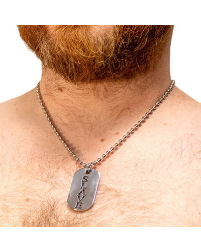 Plaque DogTag Kink Slave 4.5 x 2.5cm 