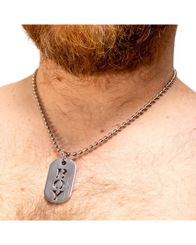 Plaque DogTag Kink BOY 4.5 x 2.5cm 