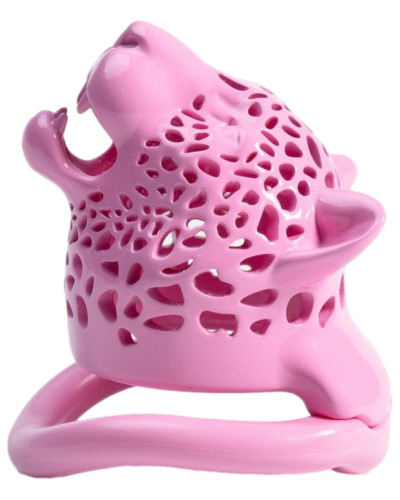Cage Léopard 7 x 3.3 cm Rose 