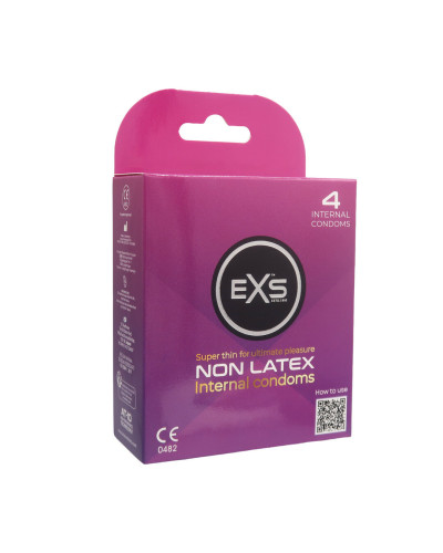 Préservatifs internes Non latex x4 