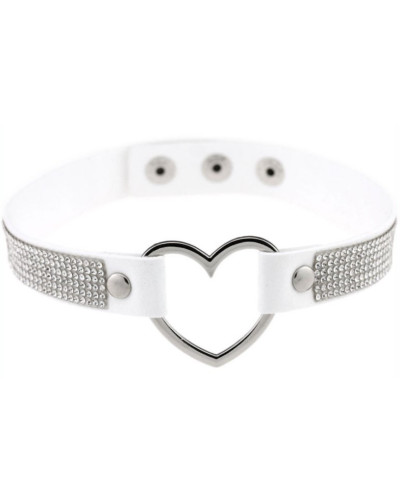 Ras de cou Heart Strass Blanc 