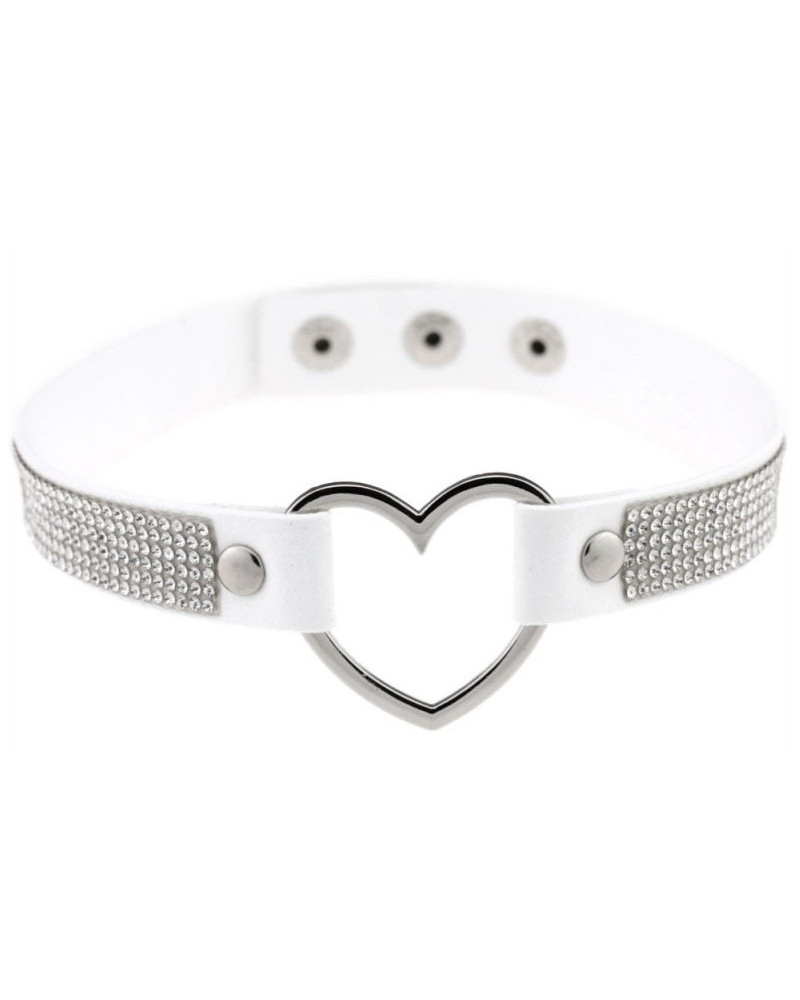 Ras de cou Heart Strass Blanc 