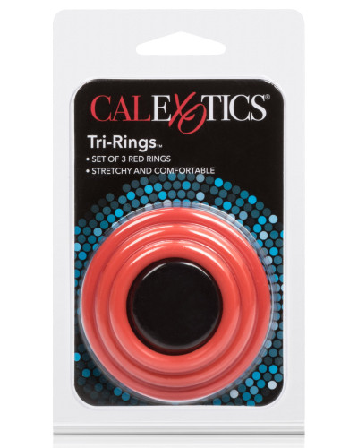 Tri-Rings Cockring Rouge 