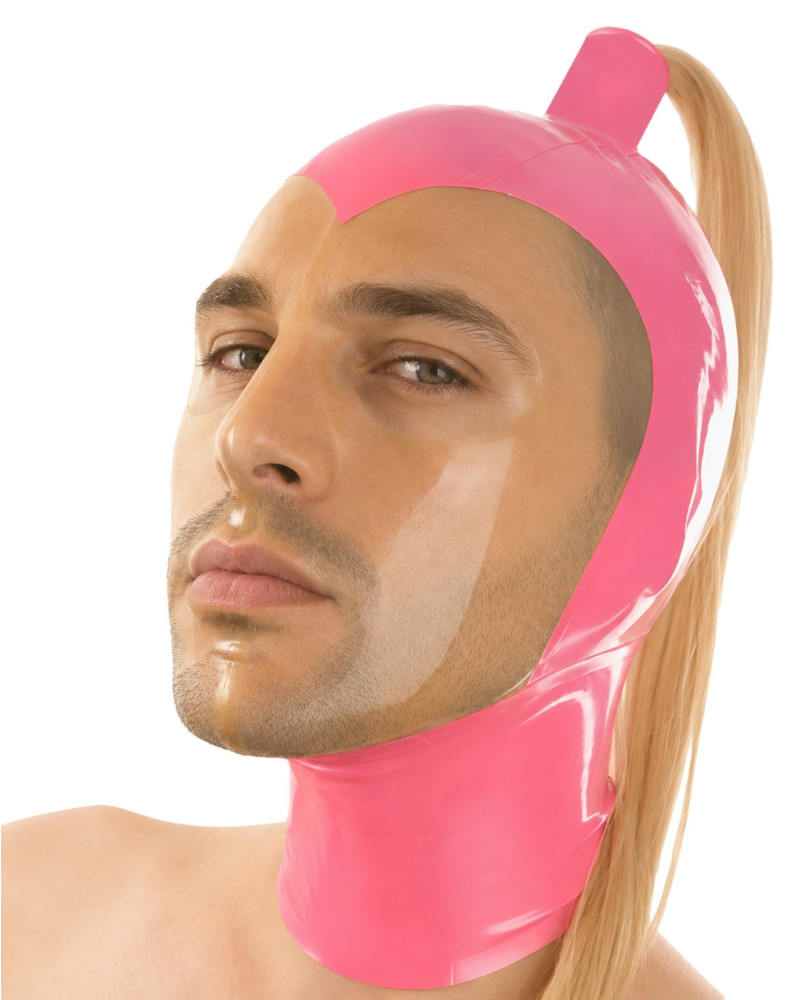 Cagoule en latex Blondtail Rose 