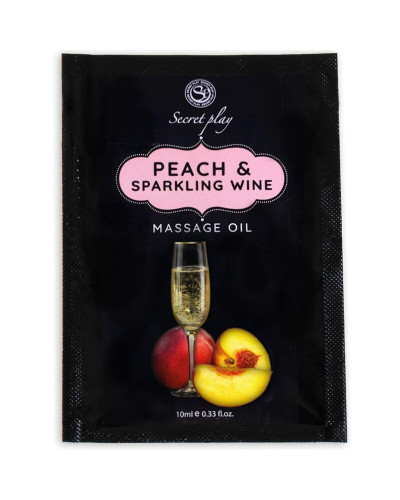 Dosette Huile de massage Secret Play Pêche-Vin pétillant 10ml 